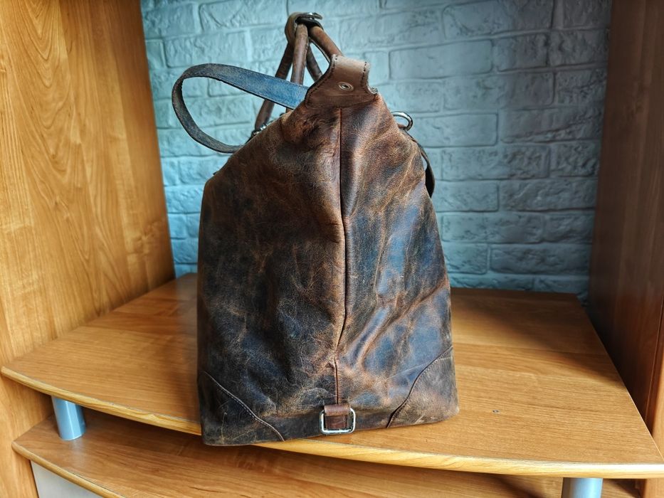 Torba podróżna skórzana styl Vintage, Nubuk, nowa, jak Beltimore