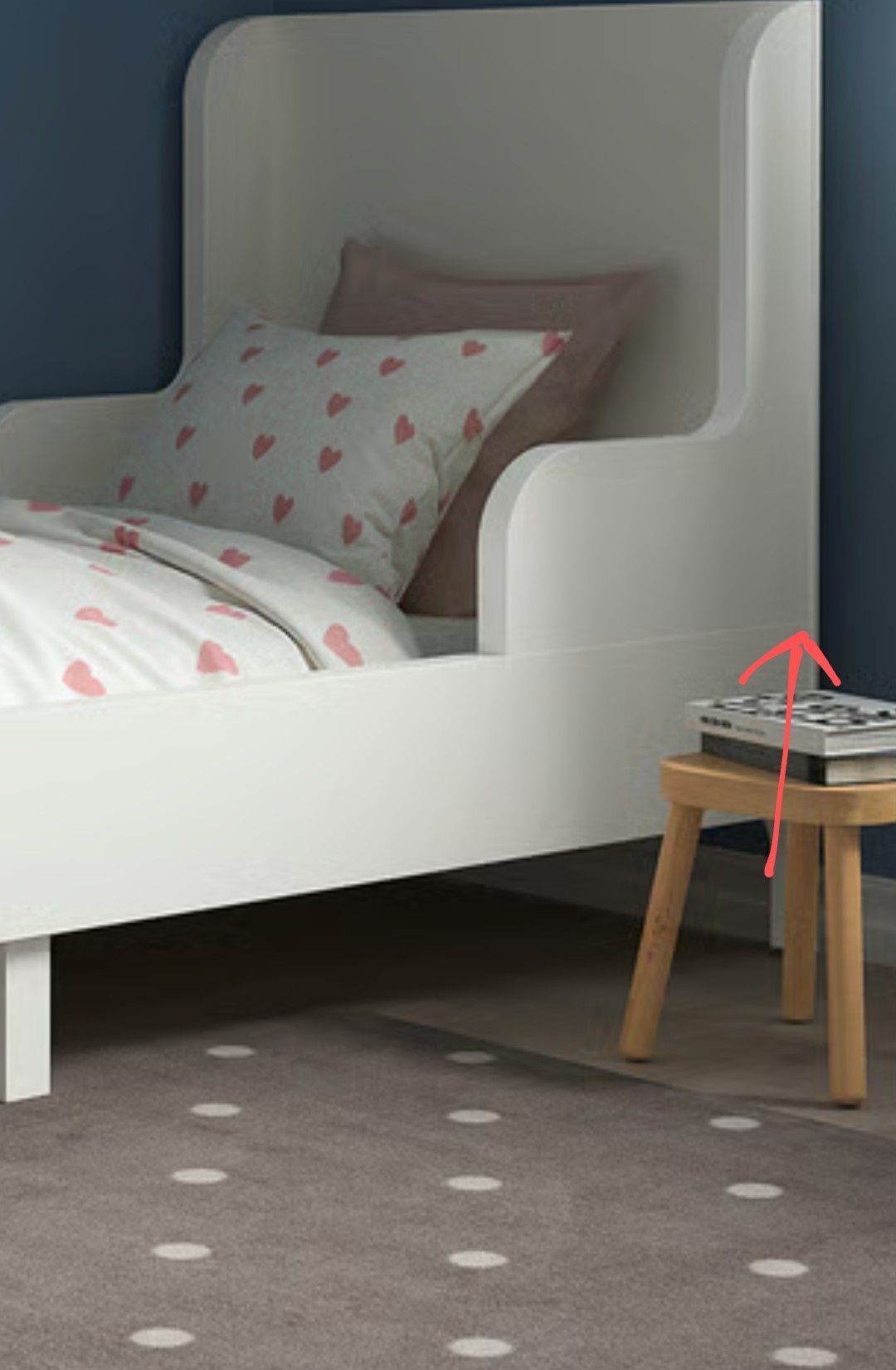 Łóżeczko łóżko Ikea busunge różowe + materac Ikea Vimsig