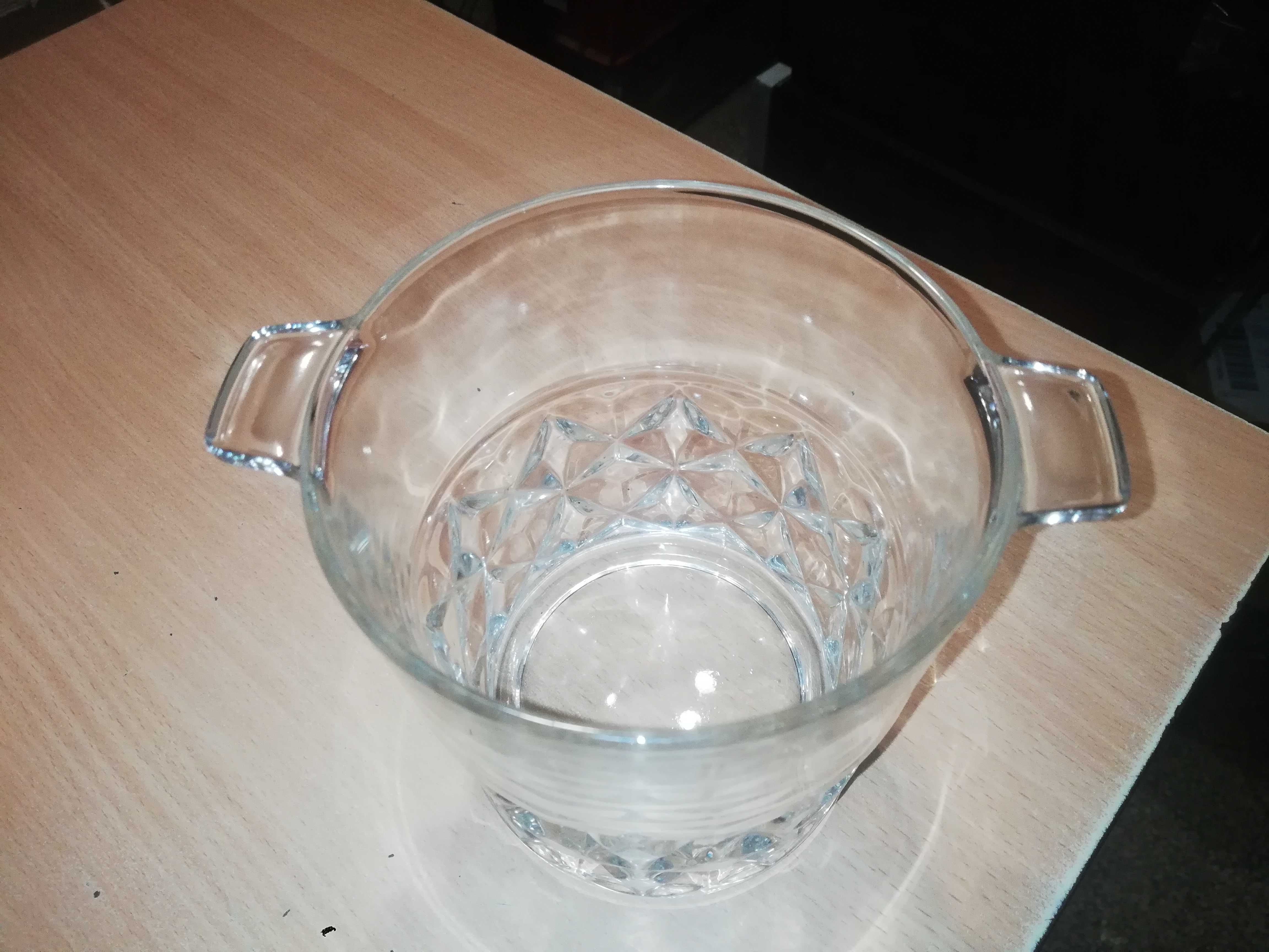Szklany pojemnik cooler na lód PRL             M