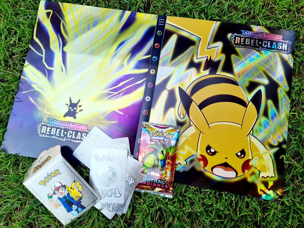 Super zestaw album A4 na karty Pokemon + karty Pokemon nowe zabawki