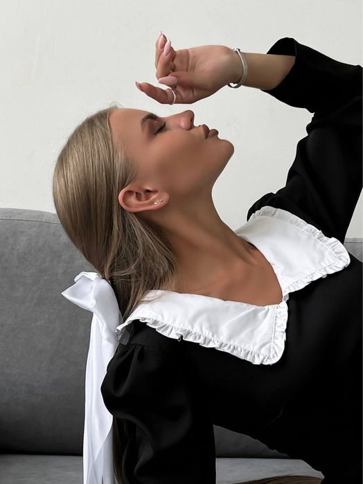 Сукня жіноча женское платье платье с воротником платье кежуал