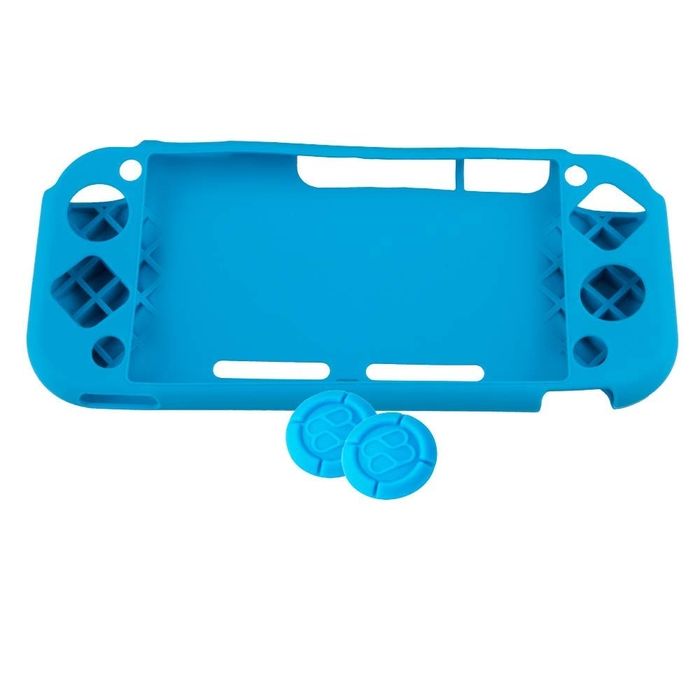 Nintendo Switch Lite Etui Full Body Silicone + Xl Grips Niebieskie