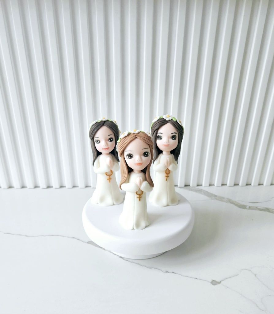 Dziewczynka komunijna na tort topper 3D urodziny