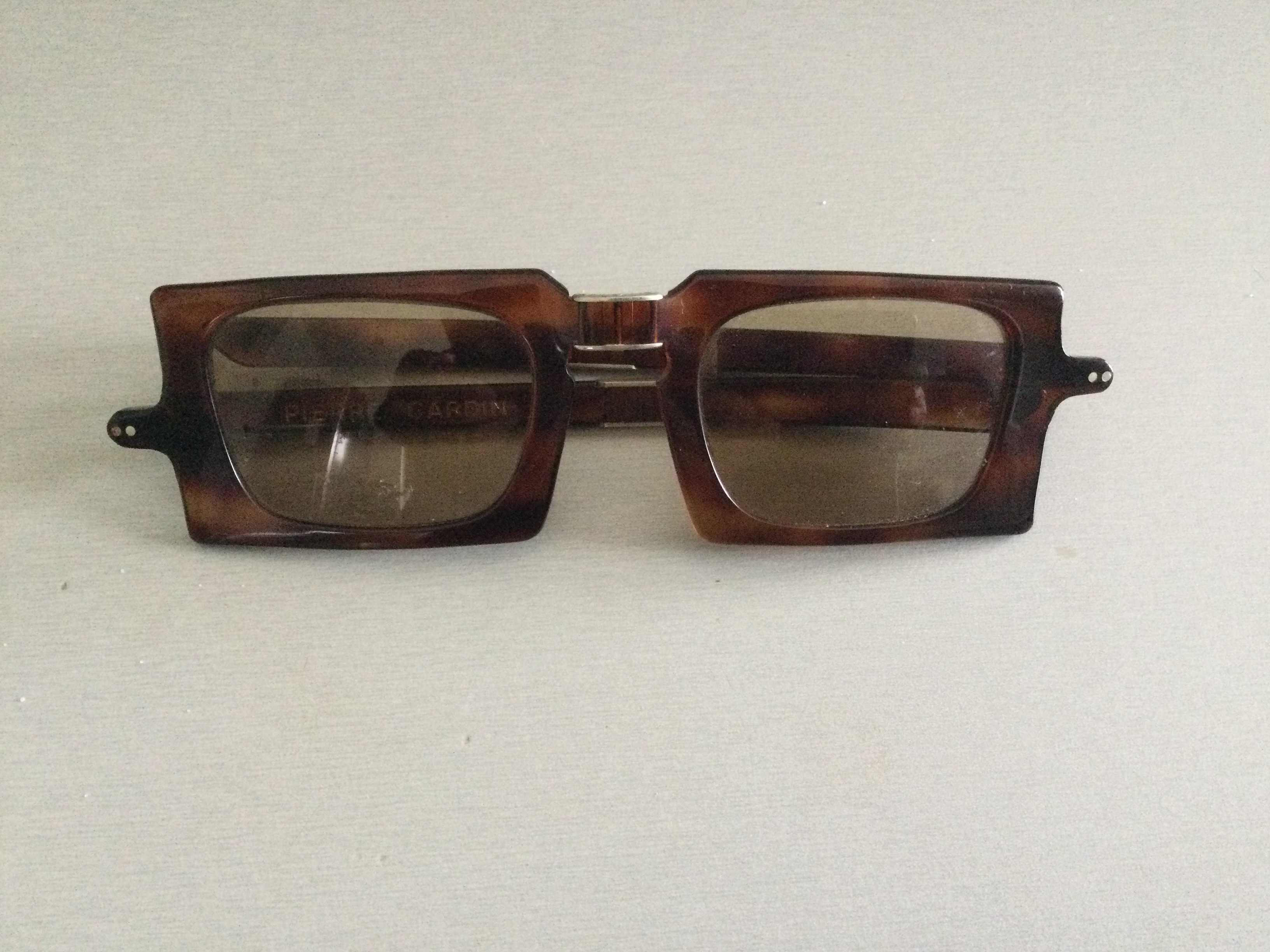 Stare składane dizajnerskie okulary Pierre Cardin