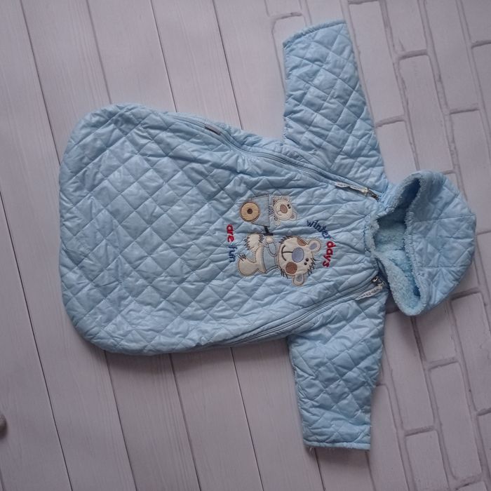 Утеплений комбінезон -кокон, 0-3 місяці