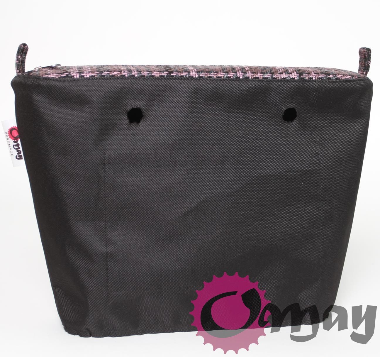 CZARNY organizer OBAG STANDARD plecionka fiolet 2 kieszenie wkład OMAY