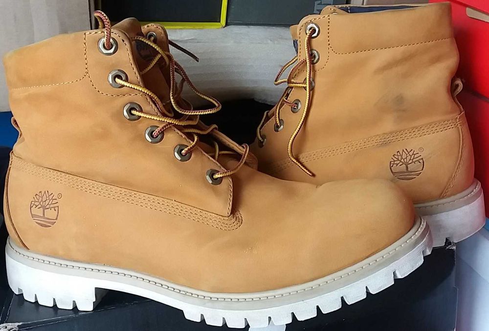 зимние ботинки кроссовки кожа Timberland нубук