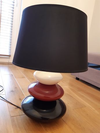 Lampa stołowa wys. 54cm, abażur czarny.