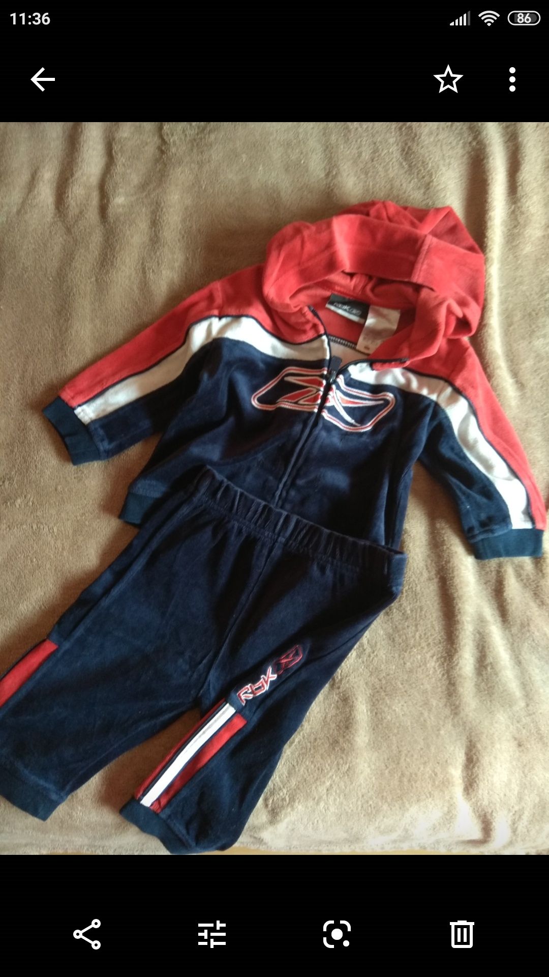 Dres Reebok 12 m-cy rozm. 80