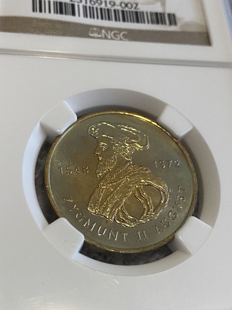 Zygmunt II August 2 zł 1996 Grading NGC MS67