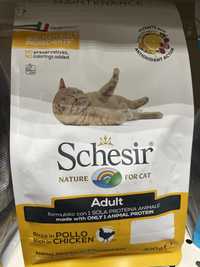 Schesir монопротеїновий корм для дорослих котів курка 1,5кг