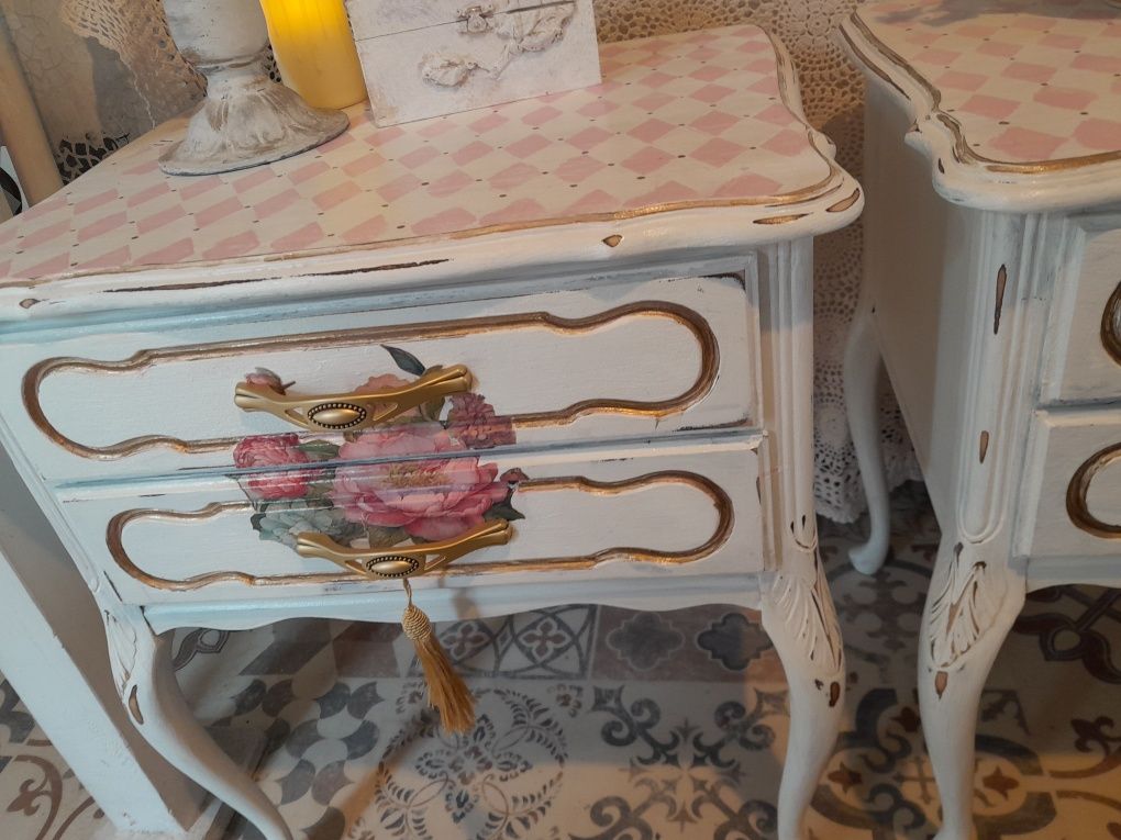 Szafki nocne ludwik shabby chic