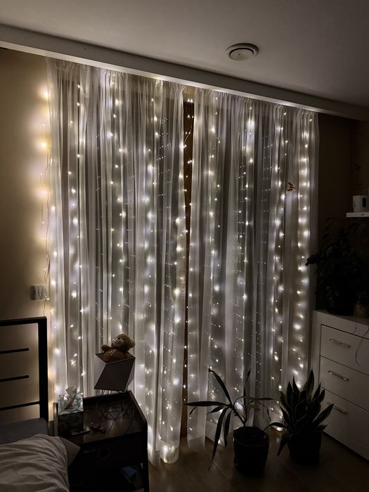Światełka wiszące Kurtyna ledy migające na okno