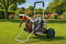 Wózek na wąż Gardena AquaRoll M Easy Metal + 25 m węża Flex