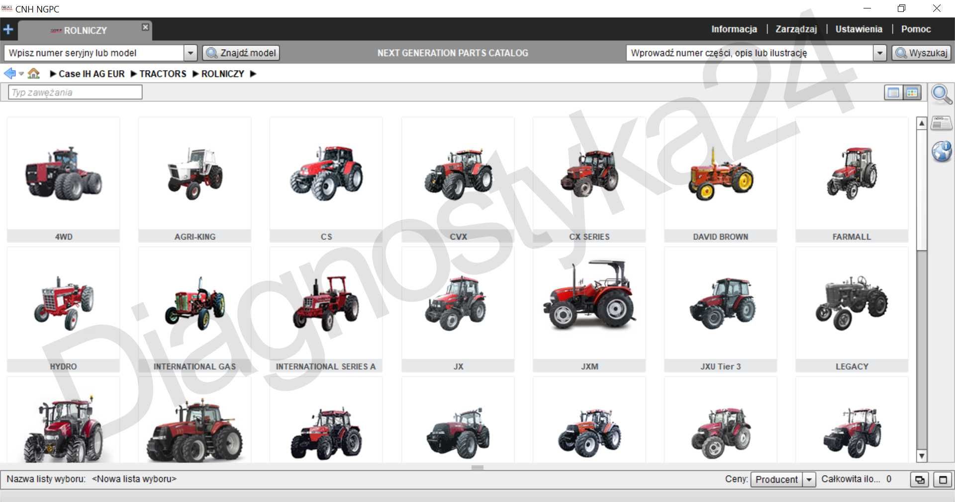 LAPTOP PAKIET Katalogów AGRO Maszyny Rolnicze Agco John Deere CNH FULL