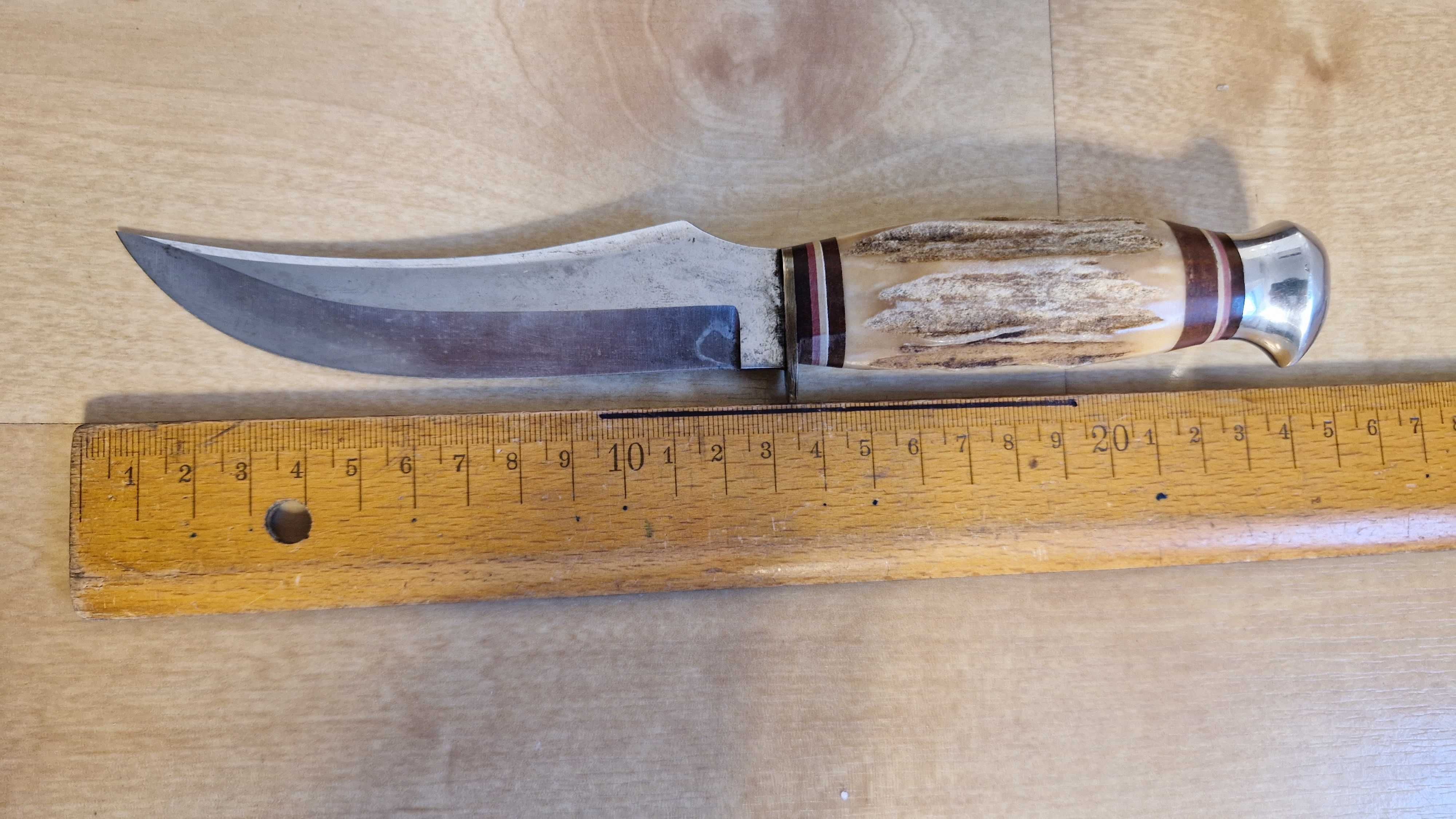 Nóż 13cm Myśliwski z rogu jelenia Solingen Original Buffalo Stinner
