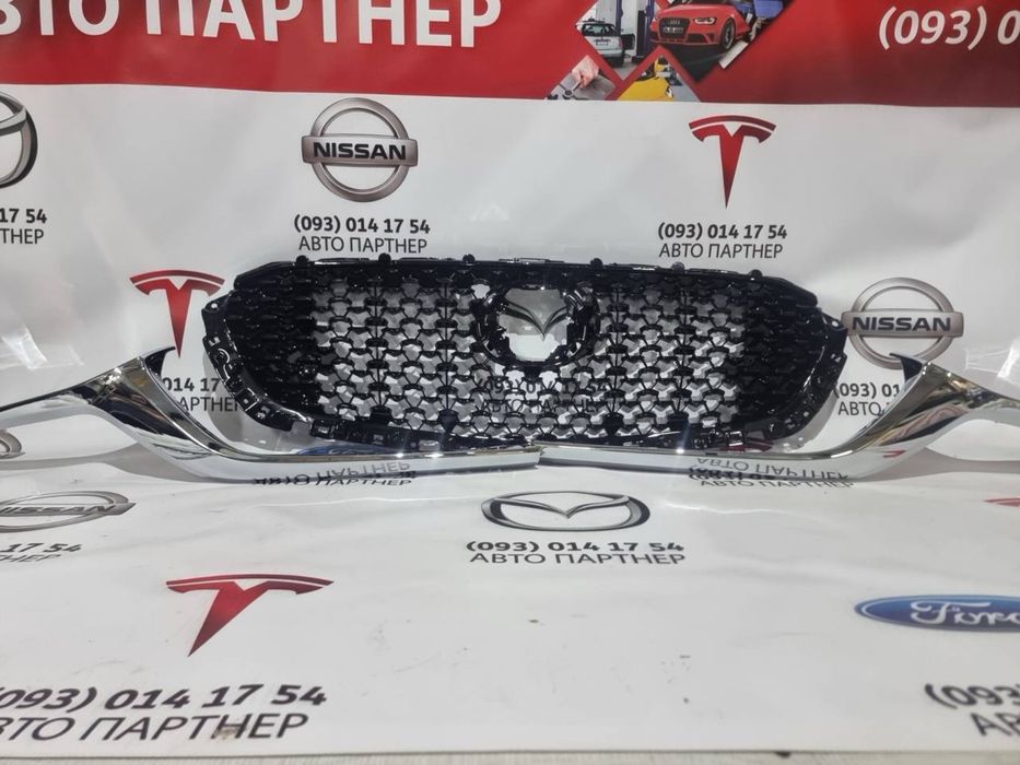 Cx30 решітка з хромом мазда сх30 решетка глянець хром молдінг