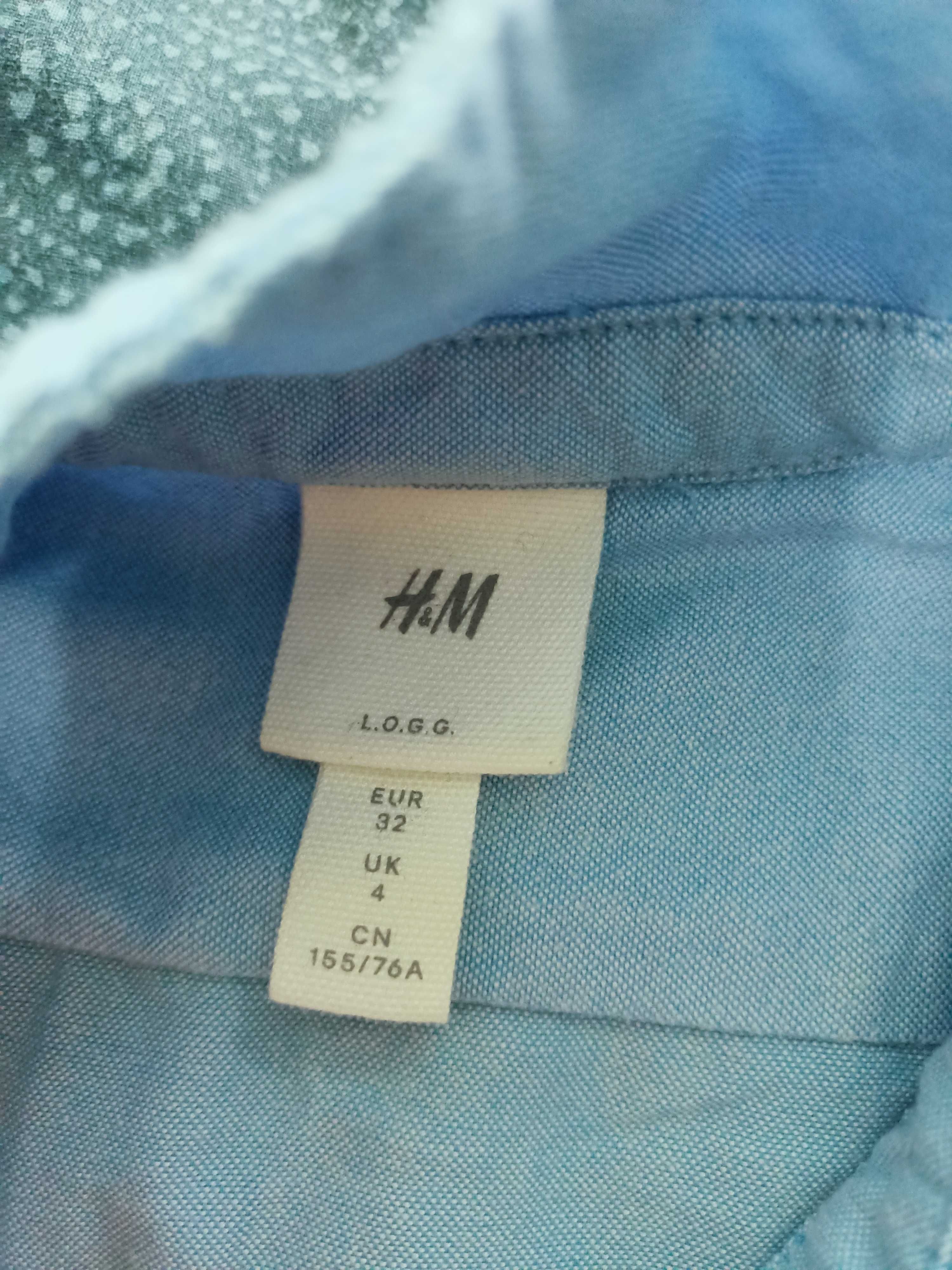 H&M - Błękitna, bawełniana koszula rozmiar 32