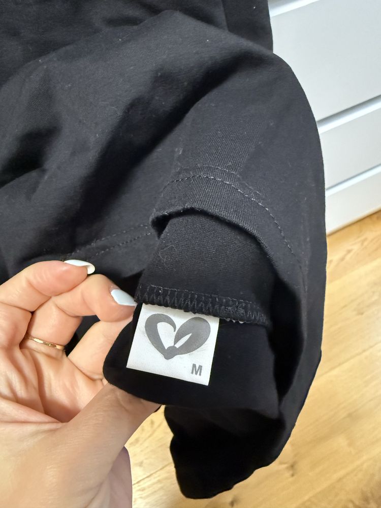 Czarna bluza ciążowe oversize rozmiar M mama ginekolog