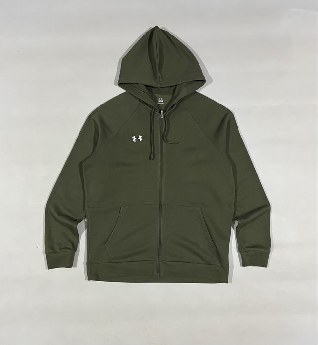 Хакі зіп худи under armor кофта андер армор толстовка size l оригінал