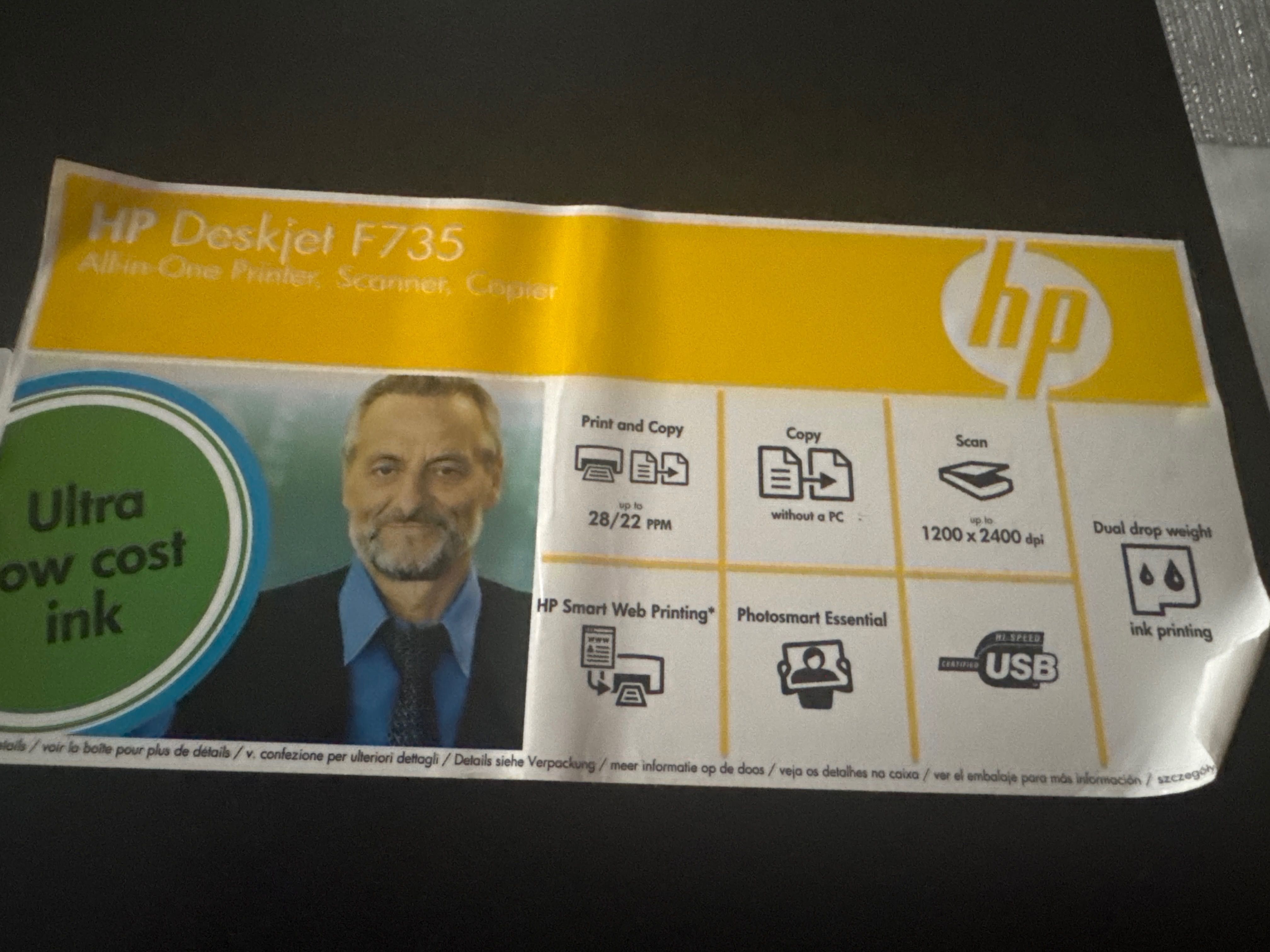Drukarka/kserokopiarka Hp Deskjet F735 skaner