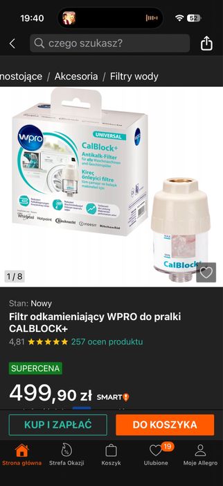 Filtr odkamieniający WPRO CALBLOCK+
