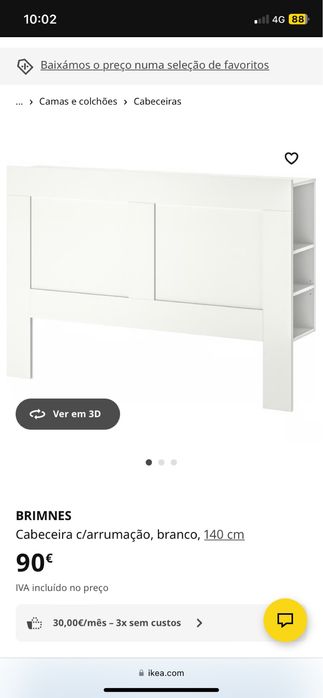 Cabeceira da cama BRIMNES IKEA