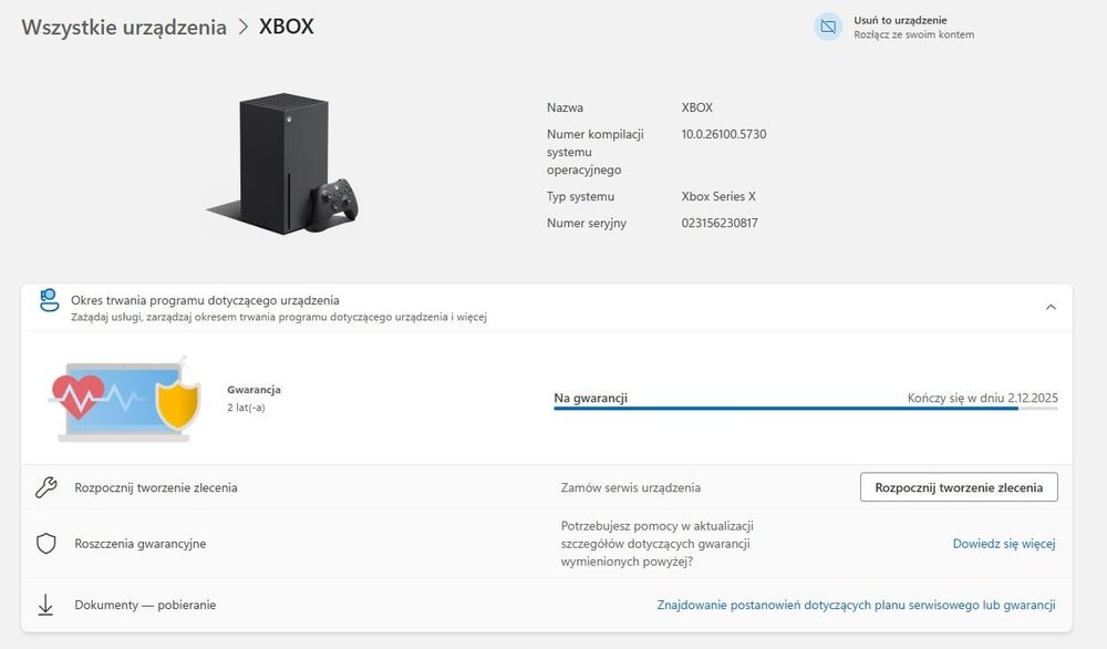 Xbox Series X na gwarancji, z padem, 1 TB SSD, 4K 120Hz