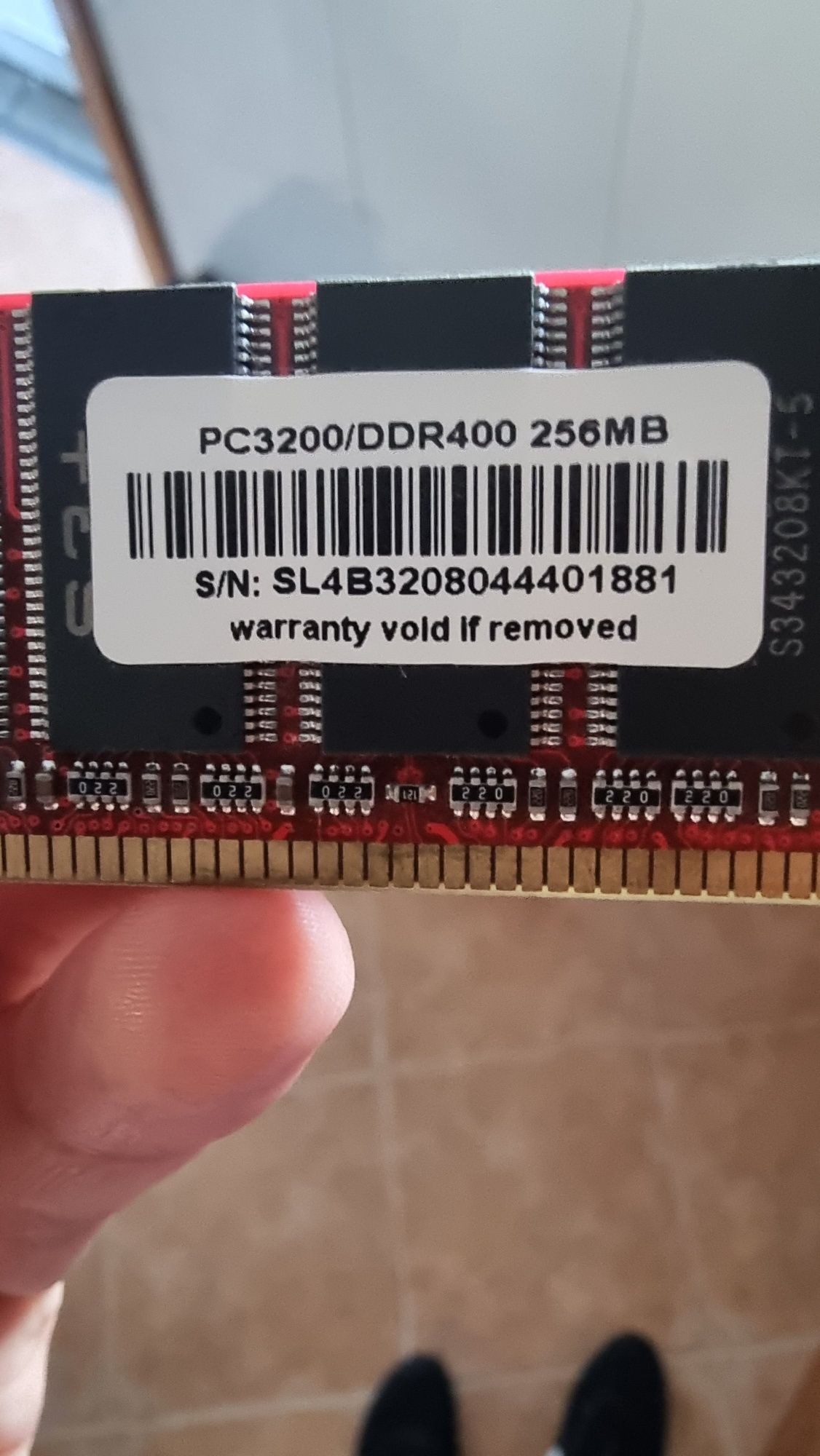 Memória Ram para PC DDR400  256 mb