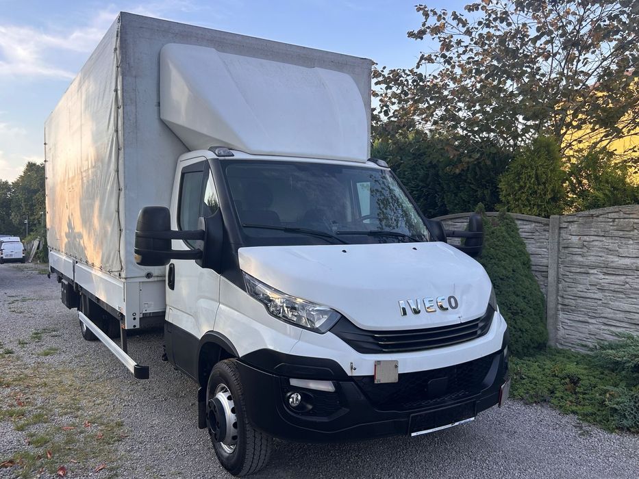 Iveco Daily 70c18 3.0 Diesel 180KM Automat HI-MATIC Klima Tempomat  Grzany Fotel Plandeka Winda  2 klucze Max 5100 Rozstaw Pneumatyczne Zawieszenie Winda