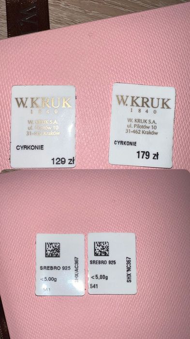 Srebrny zestaw bransoletki i łańcuszka z motylkami firmy W.KRUK