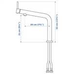 Ikea BOSJON Bateria kuchenna, matowy czarny metal 1szt