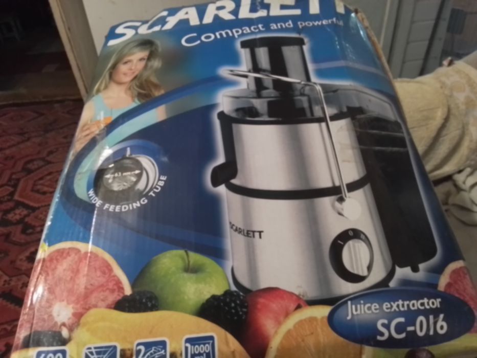Соковыжималка электро фирма скарлет50 герц 230 воль 600! Ватт