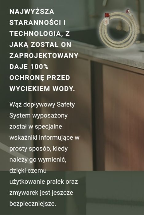 Wąż dopływowy Electrolux E2WIS250A2 Pralka Zmywarka Safety System