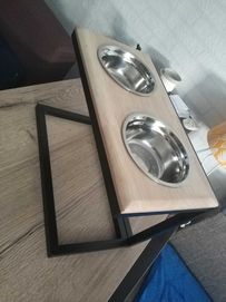Bufet stojak na miski metalowe dla Psa Kota bufet do Karmy wody Navari