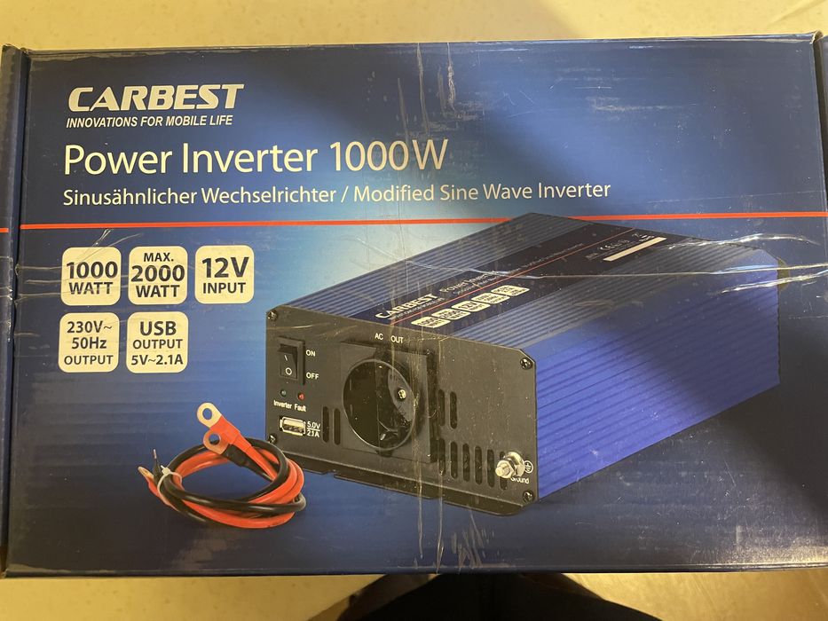 Інвертор (инвертор) Carbest Power Inverter 1000W перетворювач напруги