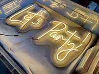 Neon LED Lets Party dekoracja urodziny wesele