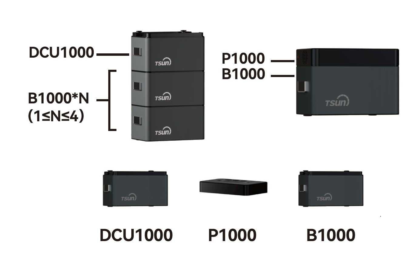 Акумулятори, інвертори TSUN DCU1000, P1000, B1000