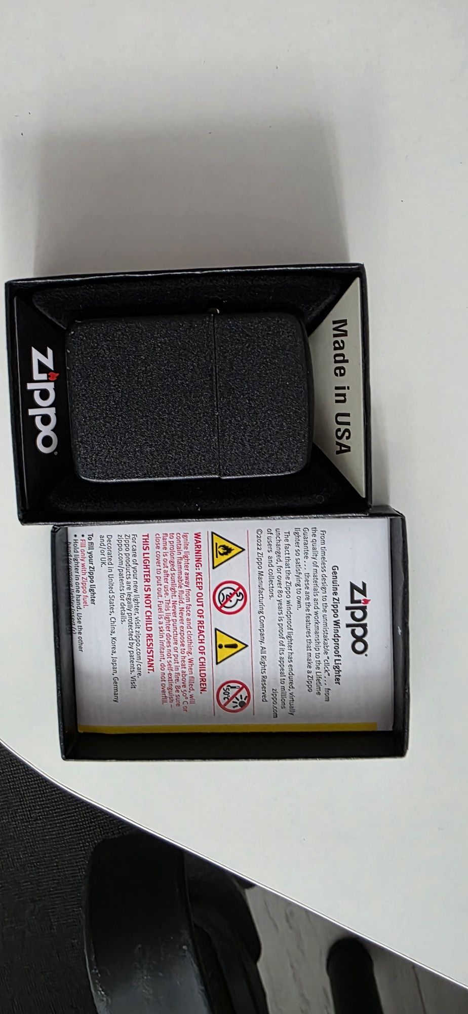 Запальничка Zippo Black Crackle 1941 Vintage Replica