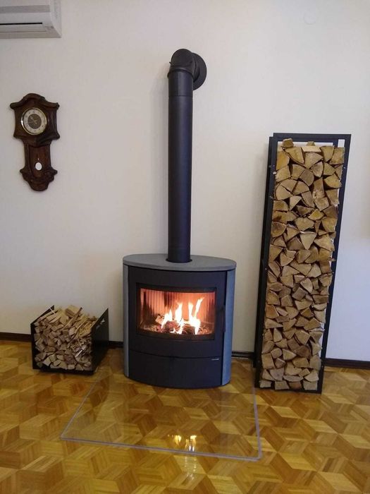 sprzedaż montaż koza piec ROLLO z komin zewnętrznym z rur kwasowych