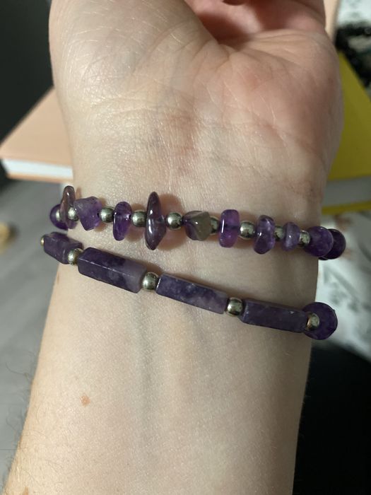 Набір з натурального аметисту