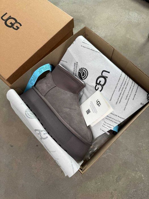 Женские Угги Ugg dipper platform grey / Угги зимние LUX 37 38 39