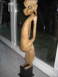 Figura dekoracyjna afrykańska drewno naturalne duża