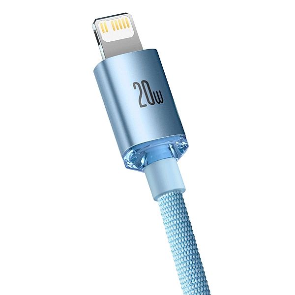 Kabel Baseus CAJY Lightning - USB-C PD 20W 480Mb/s 1,2m - niebieski