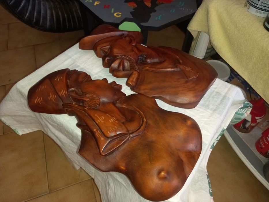 Arte africana-casal de nativos