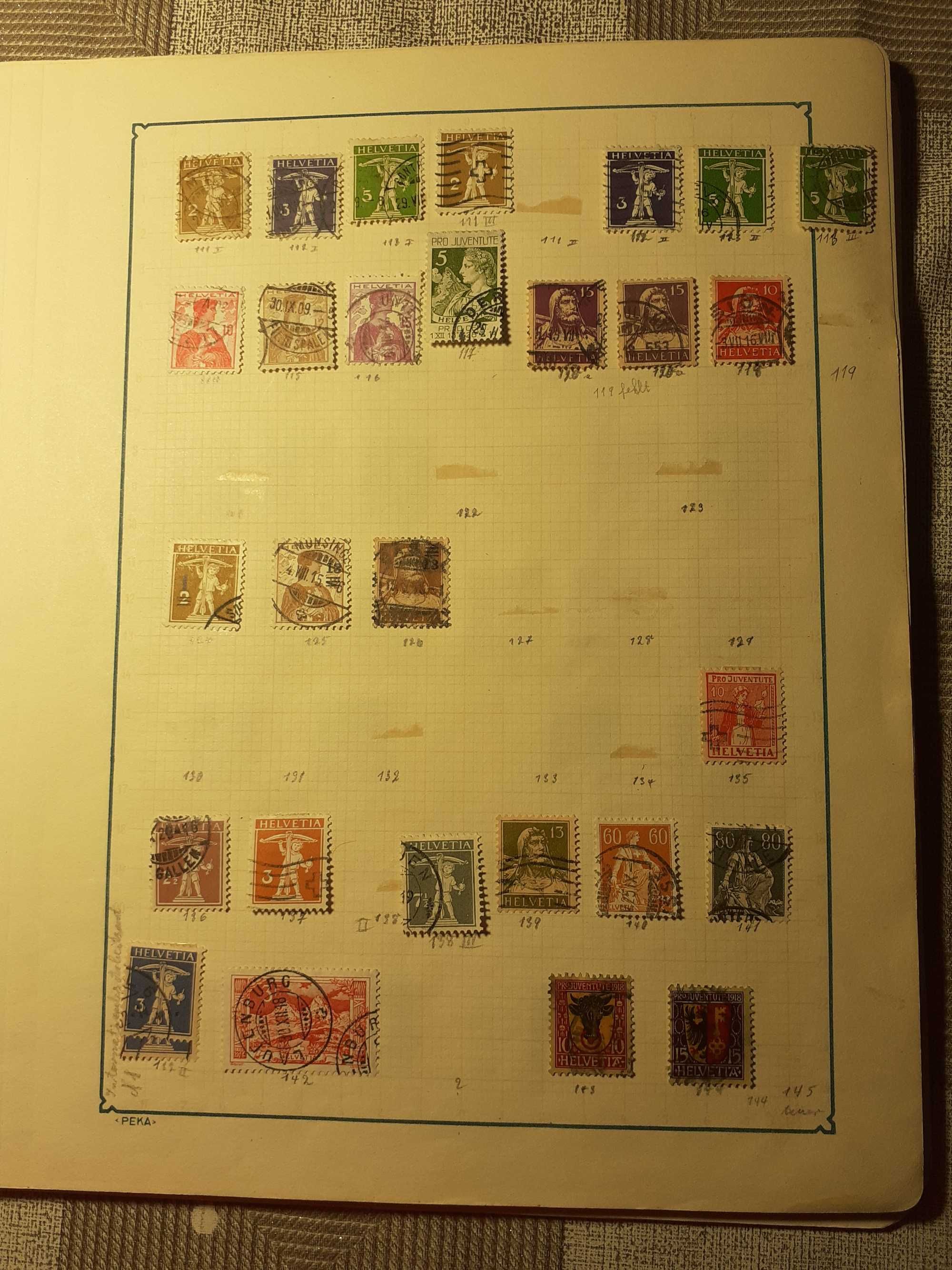 Znaczki pocztowe kasowane Szwajcarii klasyka
