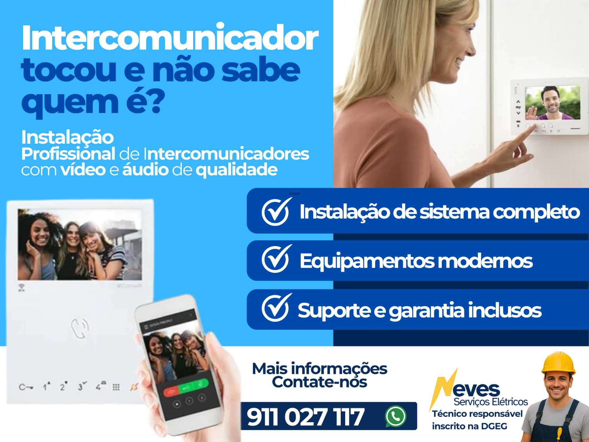 Instalação de Intercomunicadores com Vídeo – Sistema Completo