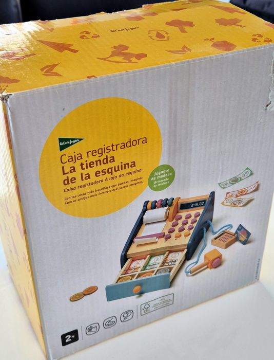 Caixa registadora de brincar de madeira El Corte Inglés