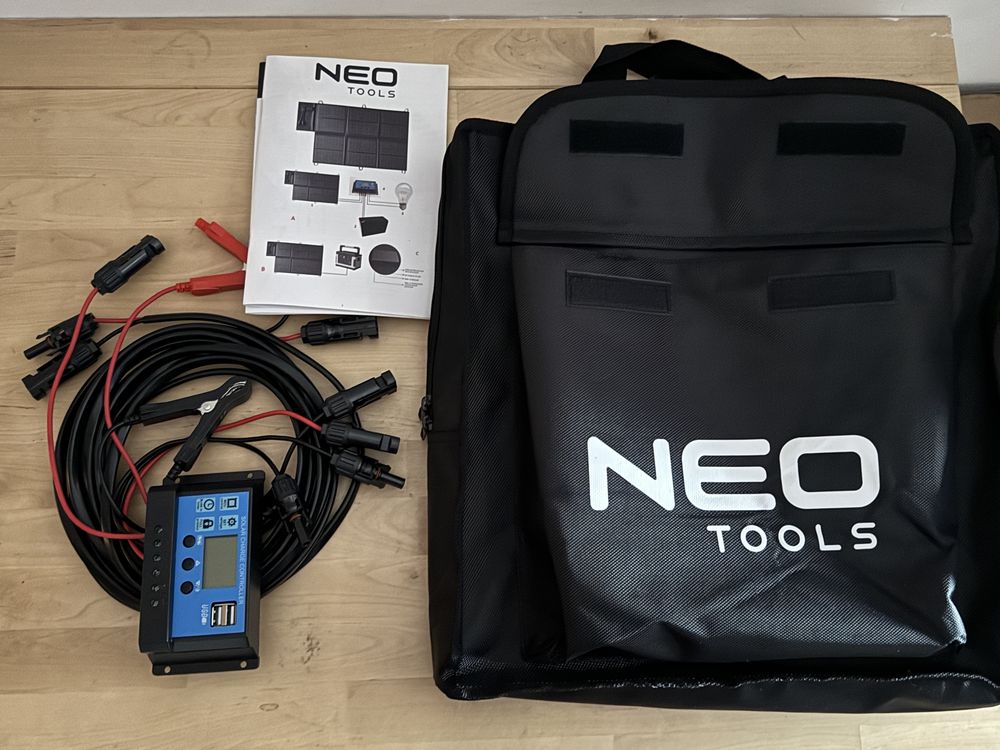 Panel solarny z ładowarką NEO tools 120 W nowy gwarancja allpowers