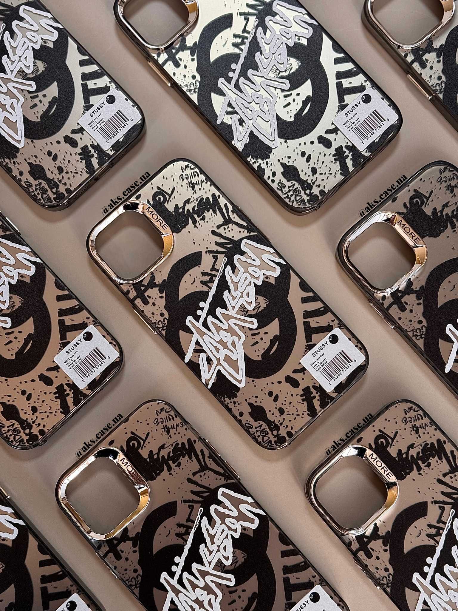 Силіконовий сірий чохол з лого Stussy Стуссі Cтусі на айфон iPhone